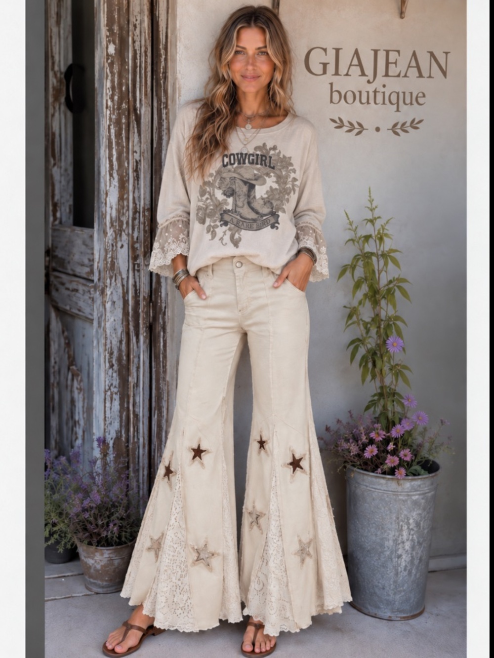❤️ A RARE BIRD “ HAYFIELD “ A RARE BIRD HAND MADE Sequins in Hayfield Pants